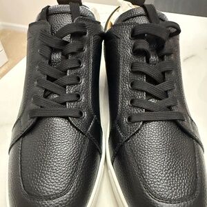 Christian Louboutin Rantulow Black Leather Sneakers – Size 44.5 – New in Box